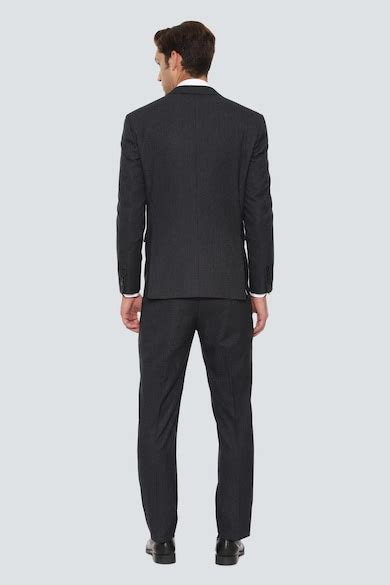 Buy Men Black Slim Fit Check Formal Two Piece Suit Online - 401981 ...