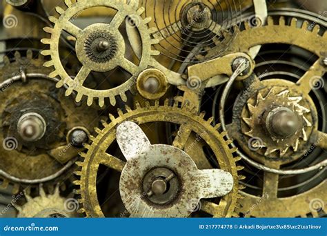 Old Clock Mechanism, Inside of Clockwork Stock Photo - Image of shop ...