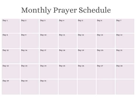 What to Pray - Printable Monthly Prayer Calendars