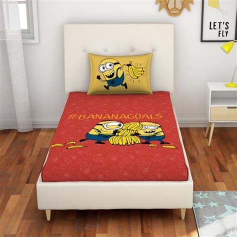 Buy SPACES Minions 2-Piece Digital Print Single Bedsheet Set- 152 x 228 ...
