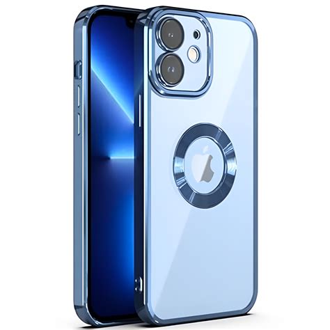 Blue 6D Chrome Logo Cut Transparent Case for Apple iphone 11 – The Hatke