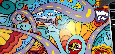 Revel Sports Tavern KC College Map Mural — Doodle Dood LLC