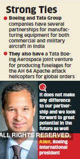 boeing: Tata tussle won't affect joint ventures in India: Boeing's ...