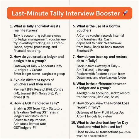 Last-Minute Tally Interview Booster 🚀 Questions + Answers Inside ...
