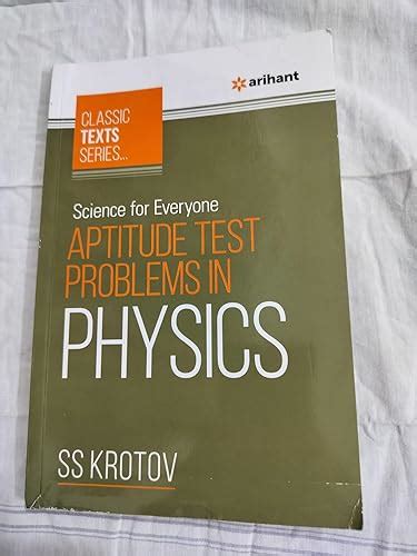 Buy Arihant Classic Texts Series Aptitude Test Problems in Physics by ...