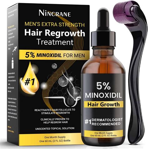 Amazon.com : 5% Minoxidil Hair and Beard Growth Serum - Natural Extracts, Biotin & Caffeine ...