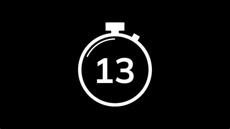 15 second countdown timer animation from 15 to 0 seconds. Modern white ...