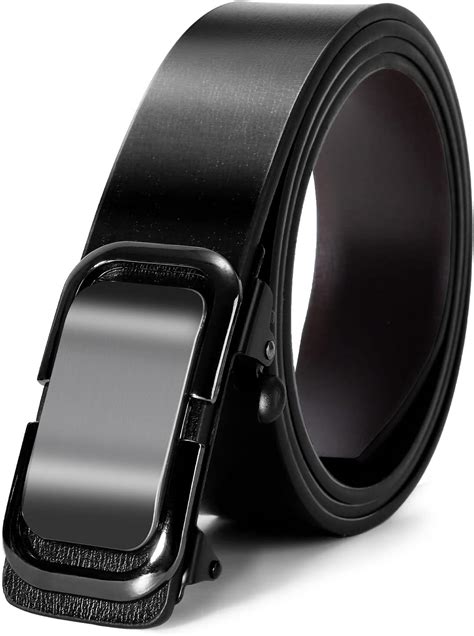 MINGSUN Ratchet Belt for Men, Black Dress Casual Belt Leather, Slide ...