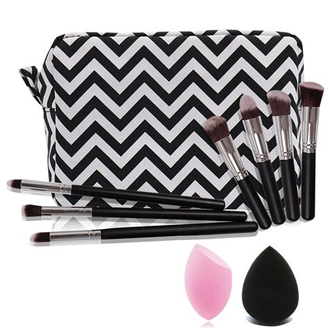 Buy Travel cosmetic bag (Black)with 1pc blackBlender Sponge+1pc pink ...