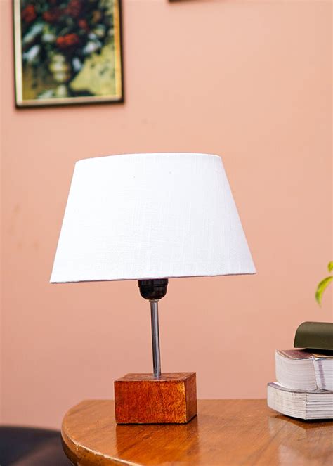 Get Ema Table Lamp with Textured White Conical Shade at ₹ 2390 | LBB Shop