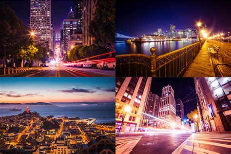 San Francisco at Night Stock Images