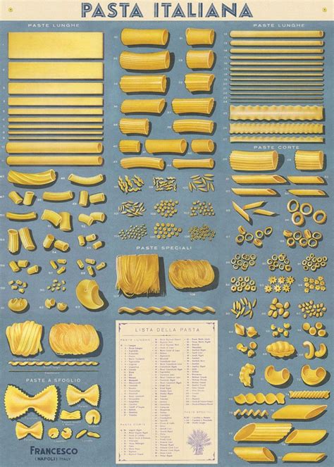 Image result for Pasta Shapes Guide