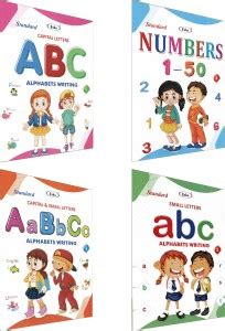 Writing Books, Alphabet Writing, 1-50 Numbers, Capital & Small Letters ...