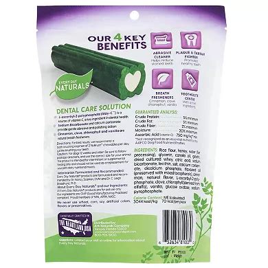 Every Day Naturals No Brush Toothpaste 4-in-1 Dental Chew - For Large ...