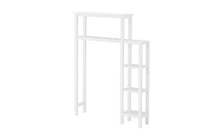 Norman 2 Piece White Over the Toilet Bathroom Space Saver Shelf System ...
