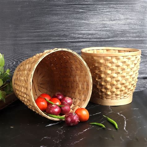 Handmade Bamboo Multipurpose Basket (Set of 4) | Kitchen Organizers by ...