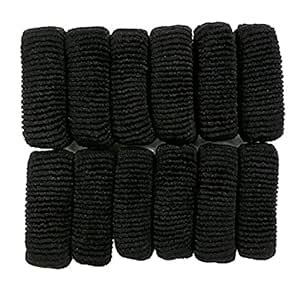 Buy Mom&dreams Rubber Band Black Cotton Scrunchy Hair Band Ties for ...