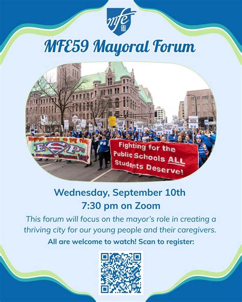 MFE59 Mayoral Forum, Online event, Minneapolis, Minnesota, 11 September ...