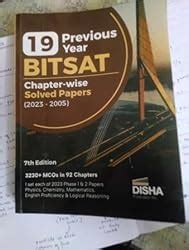 Buy 19 Previous Year BITSAT Chapter-wise Solved Papers (2023 - 2005 ...