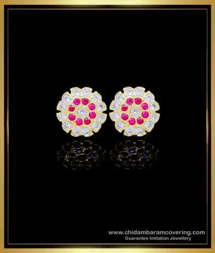 Buy Attractive Flower Design Panchaloha Impon Earrings Online