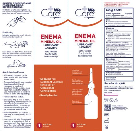 DailyMed - 4718 ENEMA, MINERAL OIL enema