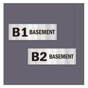 Mindcraftz Basement Floor Sign Board Silver Color Emergency Sign Price ...