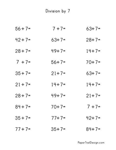 Image result for Math Worksheet Division