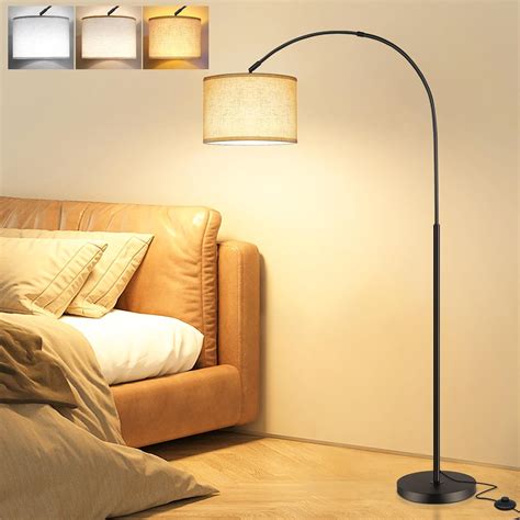 OUTON Arc Floor Lamp, Modern LED Standing Lamp with 3 Color ...