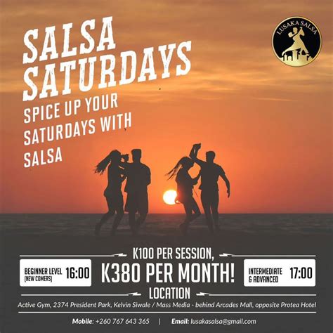 SALSA SATURDAYS - @Active Fitness Centre, Active Fitness Center, Lusaka ...
