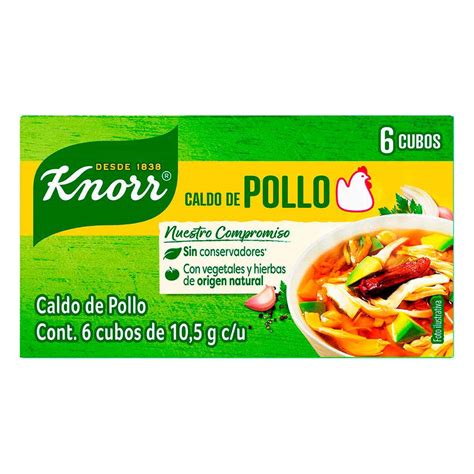 CALDO DE POLLO KNORR 6 CUBOS CAJA 6 PZA.