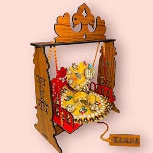 DASIL SOUL- Ladoo Gopal Jhoola Designer Carved. Thakur Ji Ka Jhula ...