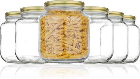 Amazon.com: Skylety 12 Pack Half Gallon Mason Jar, Wide Mouth Glass Jar ...