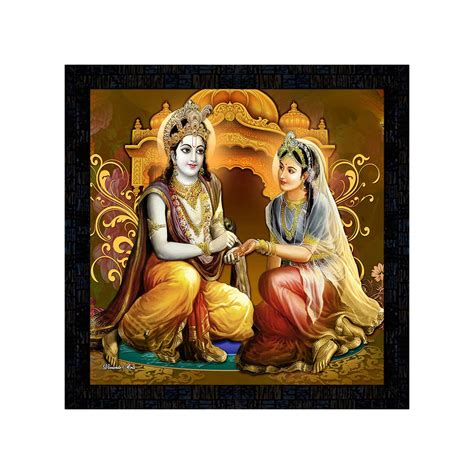 Generic PnF Framed Poster of Radha Krishna Art Paintings 13604 ...