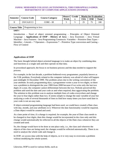 Java BCA Unit 1 的图像结果