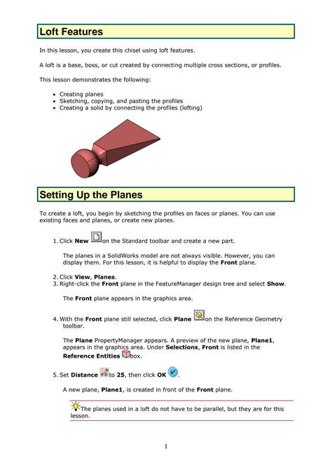 SolidWorks Loft Tutorial 的图像结果