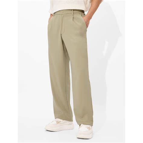 Buy The Souled Store Light Olive Mens Korean Pant Online