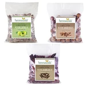 Hennawala Organic Raw Amla, Reetha and Shikakai Combo For Hair (200g x ...