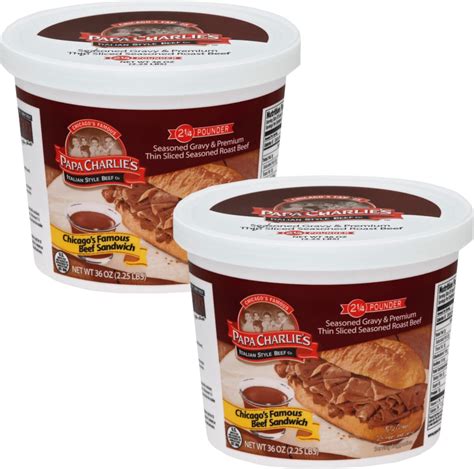 Amazon.com : Papa Charlie's Italian Style Frozen Beef - Seasoned Gravy ...