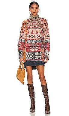 Free People Taos Sweater Mini Dress in Natural | REVOLVE