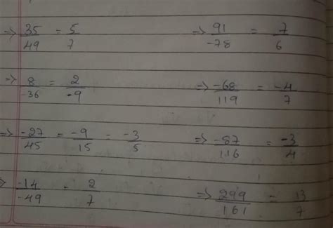 write each of the following rational number in standard form (i)35/49 ...