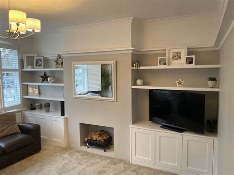 Alcove shelving | Alcove shelving, Living room decor fireplace, Living ...
