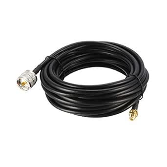 uxcell SMA Female to UHF PL-259 Male RG58 RF Coaxial Coax Cable 20 ft ...