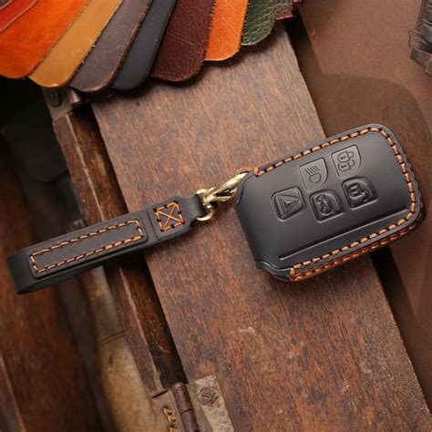 Keyzone leather key cover for Jaguar XF XJ XE F-PACE F-Type Range Rove