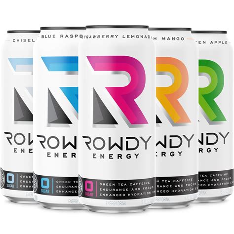 Buy Rowdy Energy Drink, Sugar-Free Variety Pack, 5 Flavors - Natural ...