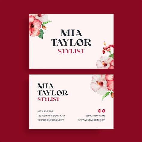Floral Business Card Template 的图像结果