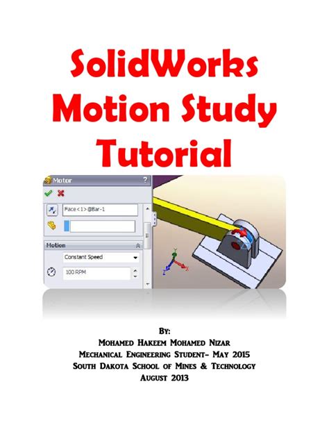 SolidWorks Motion Study Units 的图像结果