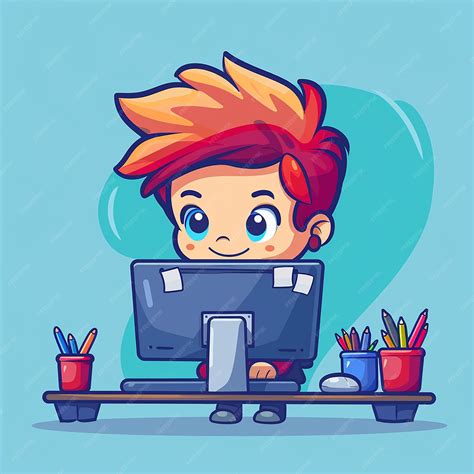 Bored Kid Computer Drawing 的图像结果