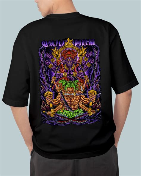 Onepiece Three Face Zoro Print Oversized Tshirt – Dope Street