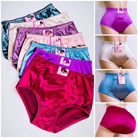 3 or6 Lingerie Satin Panties Women's Underwear Full Coverage Briefs ...