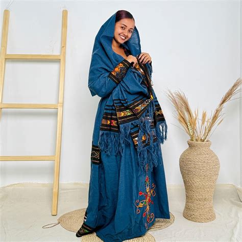 Dark Blue Raya Cultural Dress Habesha Kemis Hab48 - Etsy